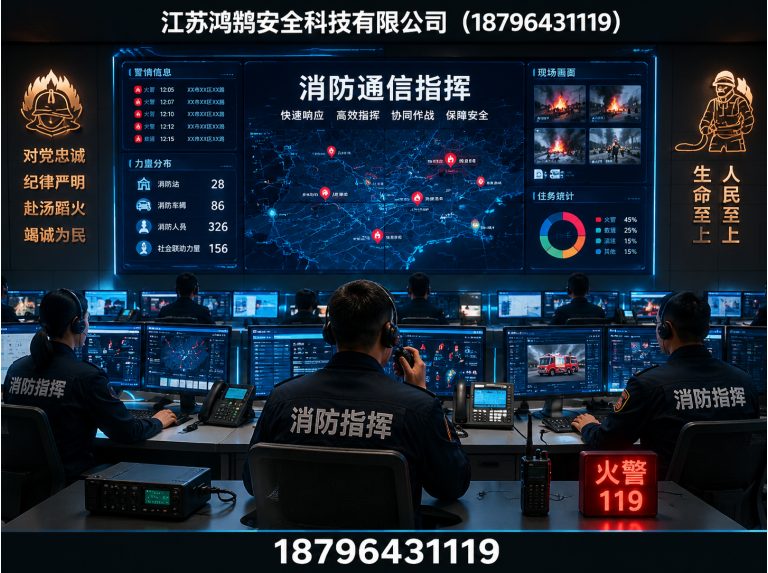 钦州消防通信指挥展示图